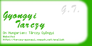 gyongyi tarczy business card