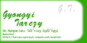 gyongyi tarczy business card